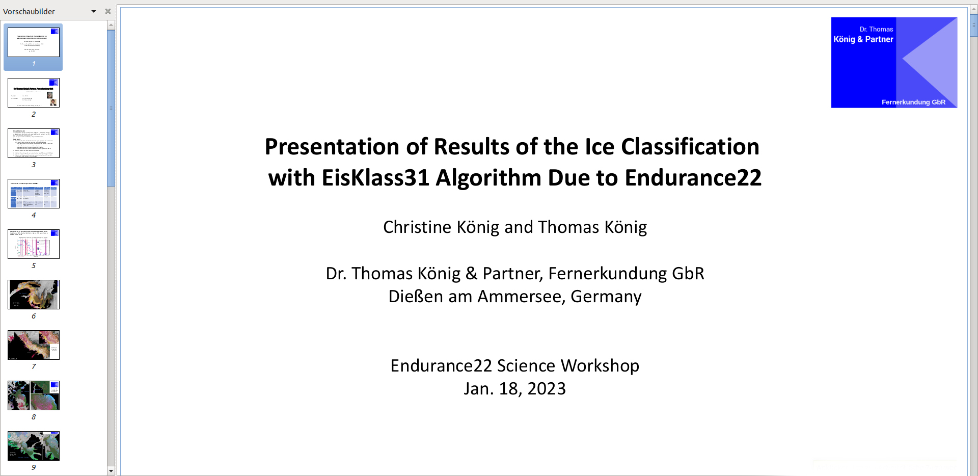 Quicklook Endurance-Presentation